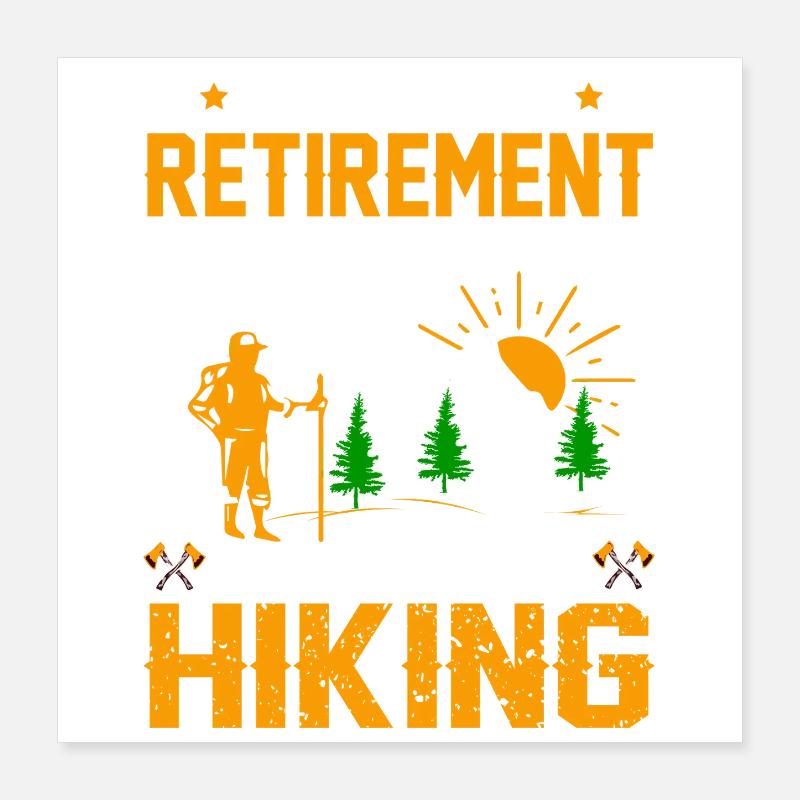 Wandern Poster 40x40 cm