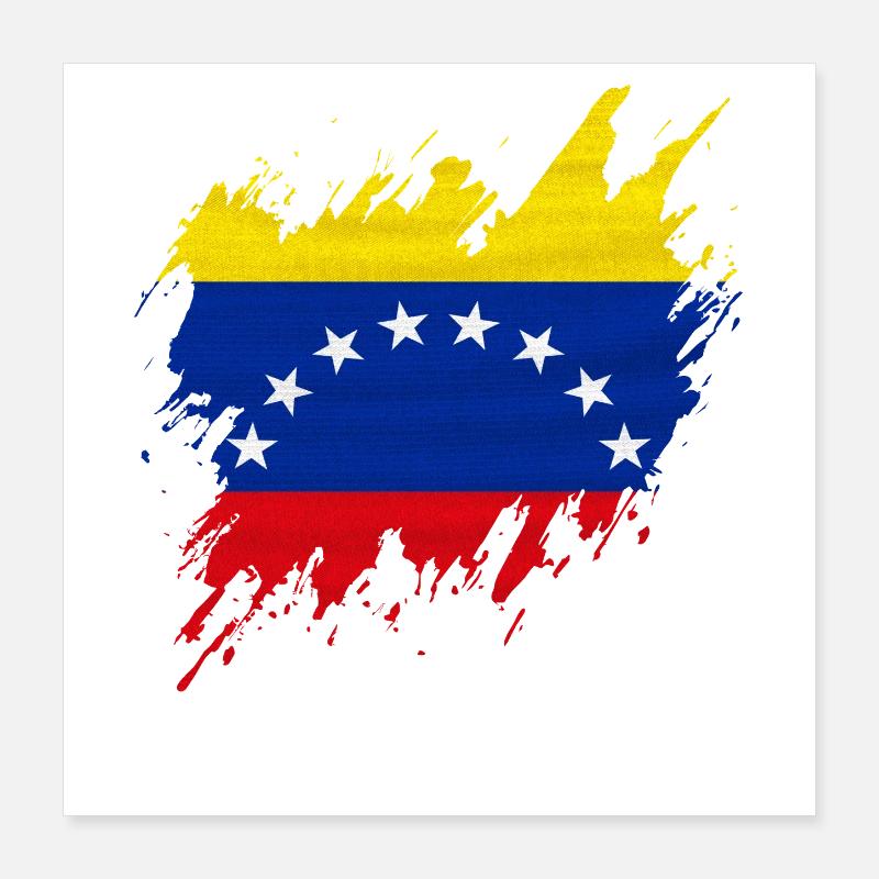 Drapeau du Venezuela, style déchiré Poster 40 x 40 cm
