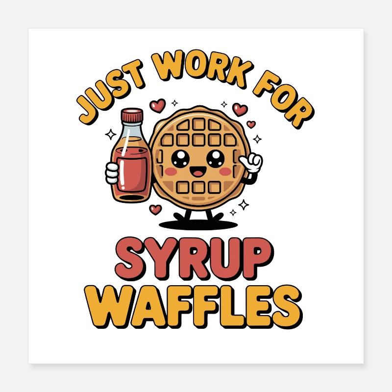 Belgian Waffles Gift Idea Design Poster 16" x 16" (40x40 cm)