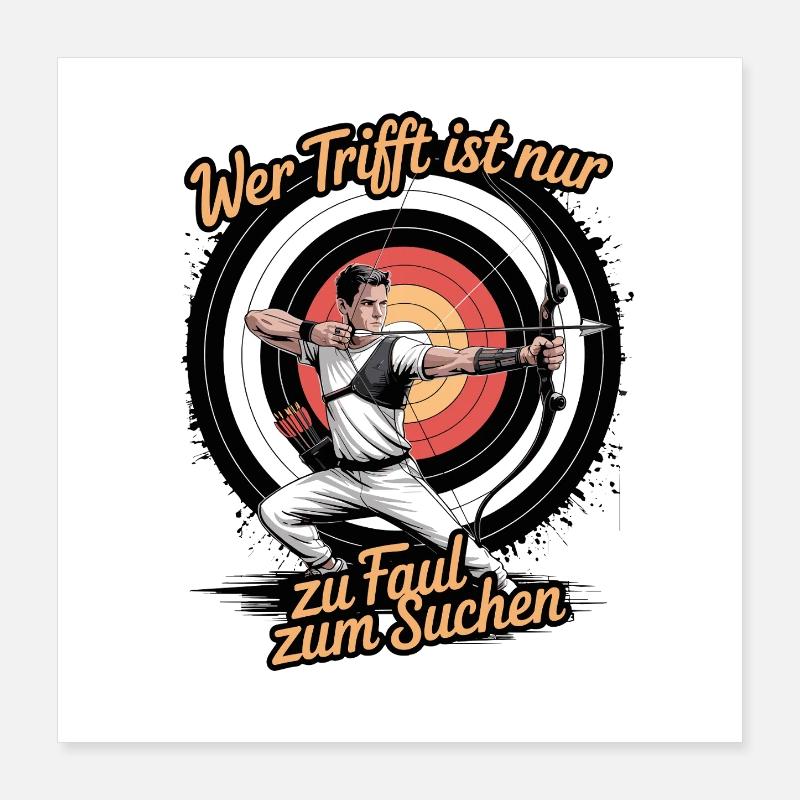 Archery design for archers and courses Poster 16" x 16" (40x40 cm)