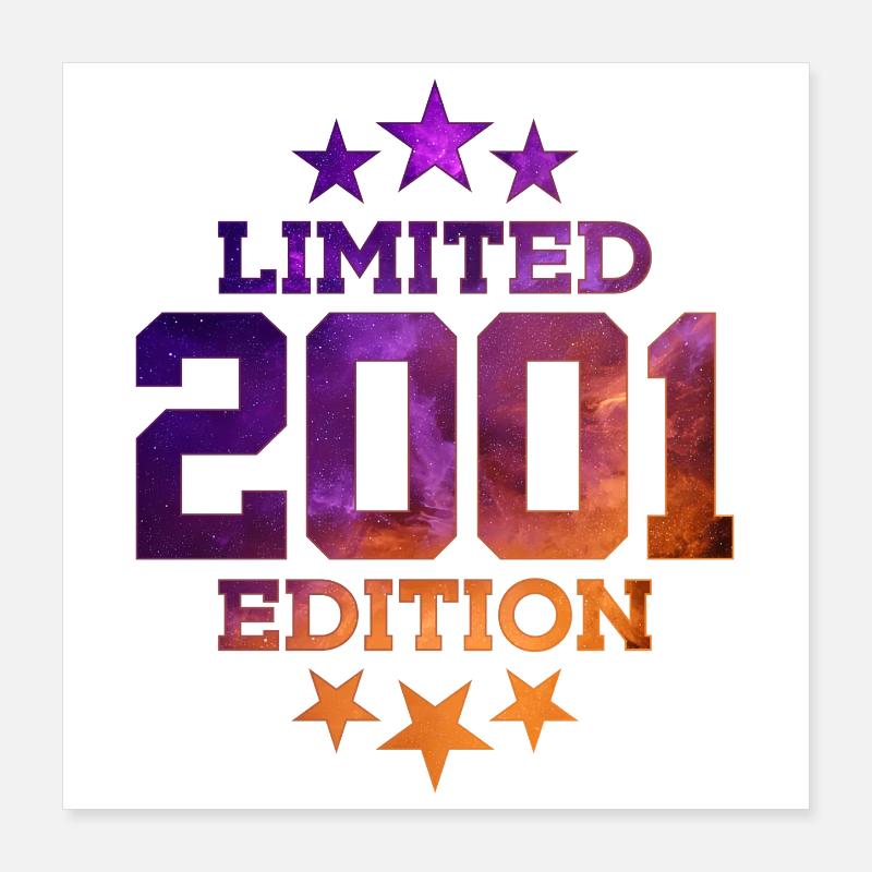ÉDITION LIMITÉE 2001 25E ANNIVERSAIRE Poster 40 x 40 cm