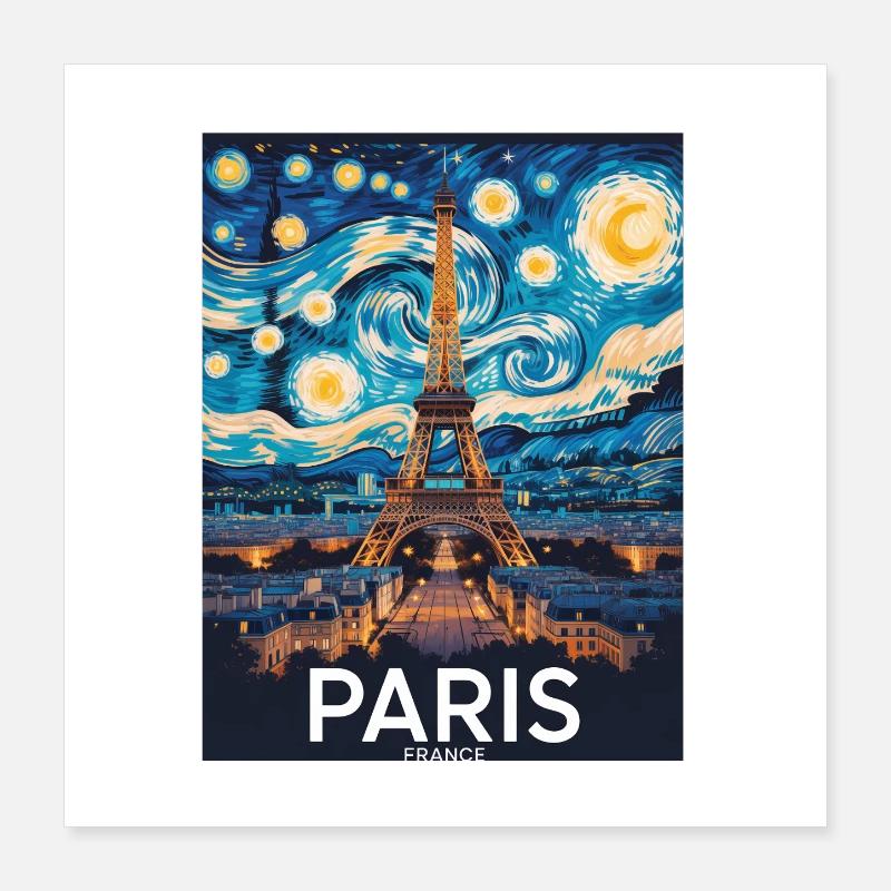 Paris Poster 40 x 40 cm