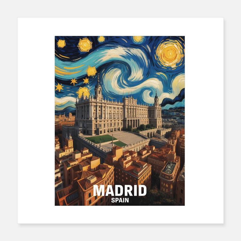 Madrid Poster 40 x 40 cm