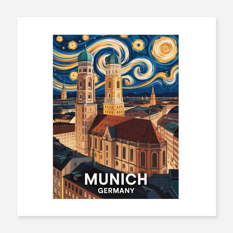 München Poster 40x40 cm