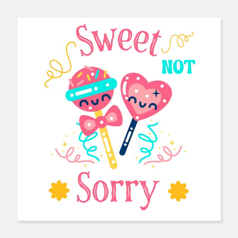 Süß Sauer Lustig Candy Power Gift Poster 40x40 cm