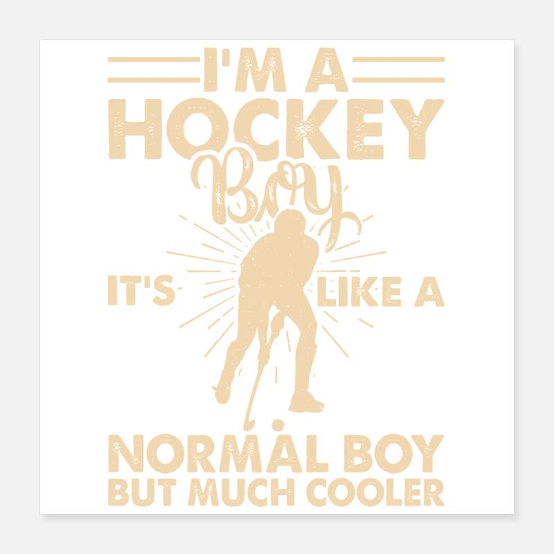 Hockey Eishockey Eishockeyspieler Geschenk Poster 40x40 cm