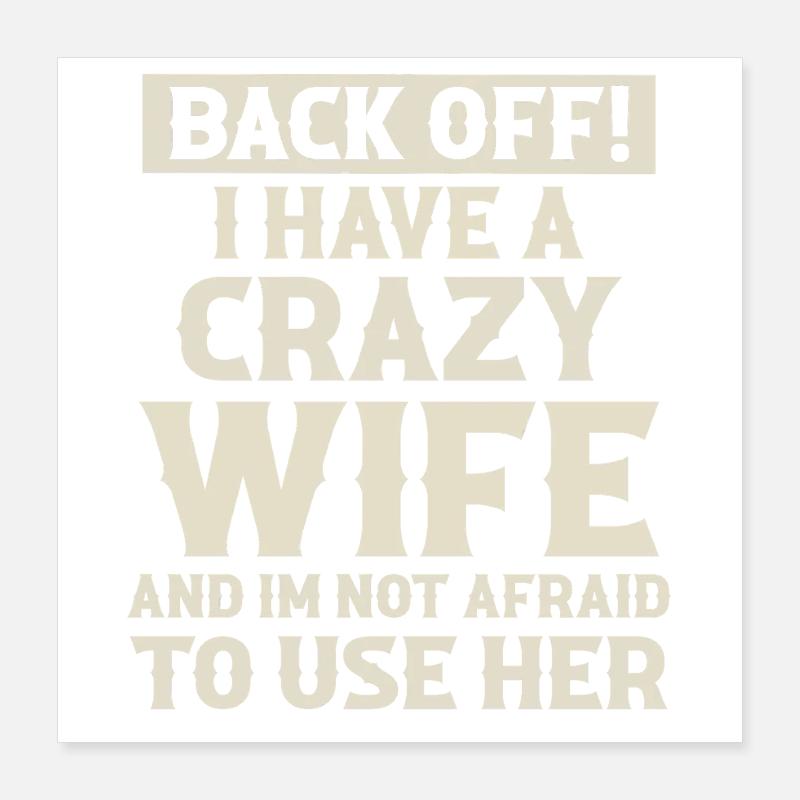 Ehefrau Ehemann Partner Poster 40x40 cm