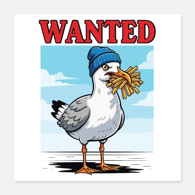 Recherché : Frites Seagull Poster 40 x 40 cm
