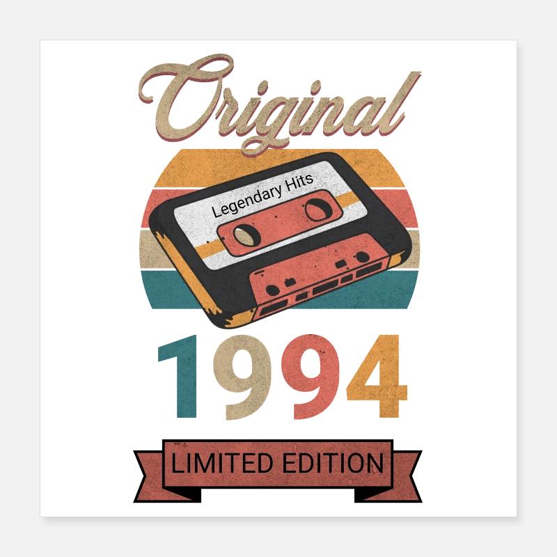 Original 1994 Limited Edition Geburtstag Geschenk Poster 40x40 cm