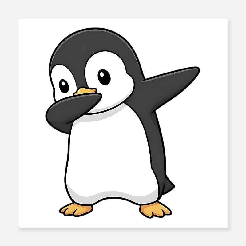 Dabbing Pingouin Poster 40 x 40 cm