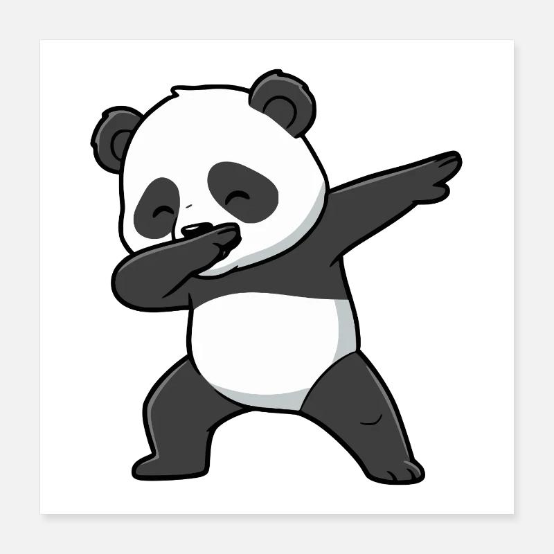 Dabbing Panda Poster 40 x 40 cm