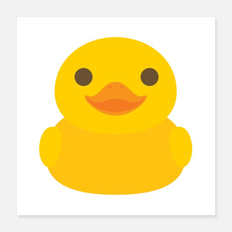 Sunny Rubber Duck Icon Poster 16" x 16" (40x40 cm)