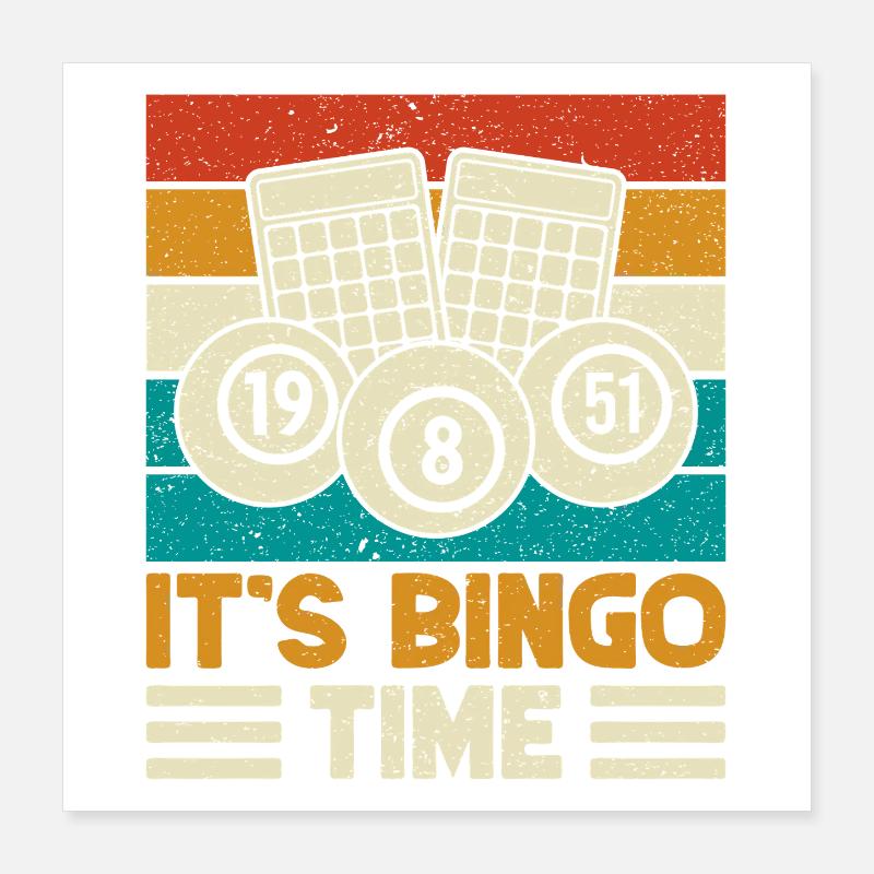 Bingo Game It ́s Time Bingo Poster 16" x 16" (40x40 cm)