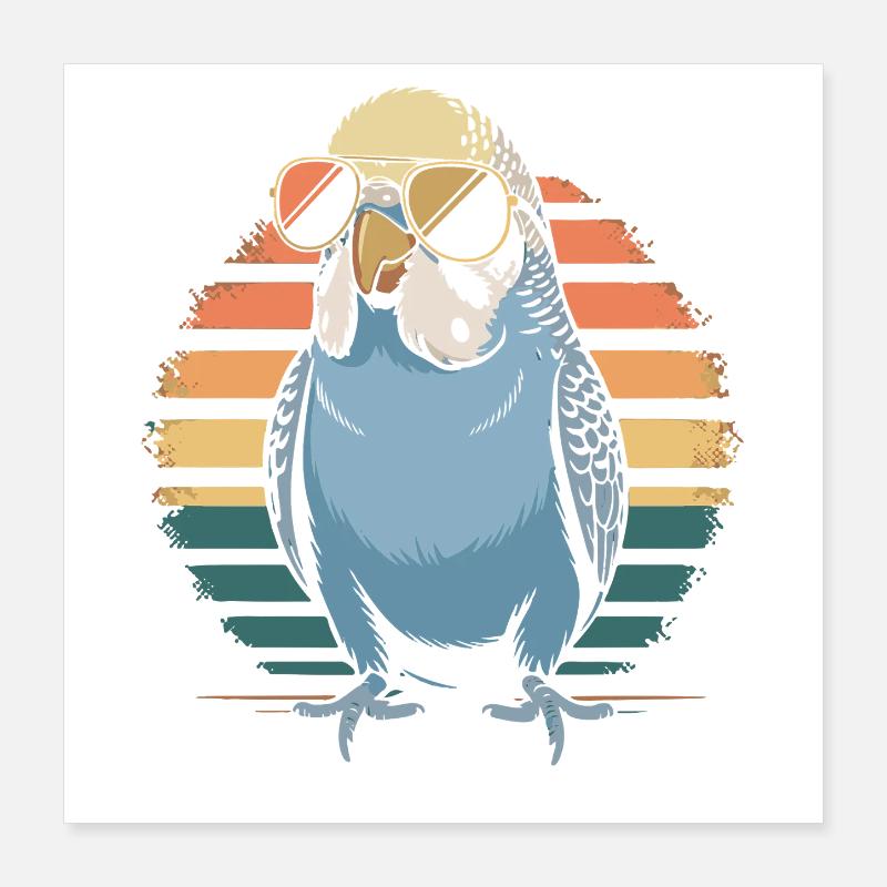 Budgerigar Poster 16" x 16" (40x40 cm)