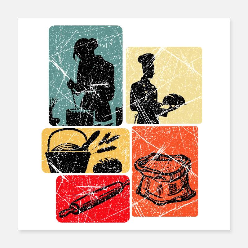 Baker Bakery Funny Saying Bread Gift Poster 16" x 16" (40x40 cm)