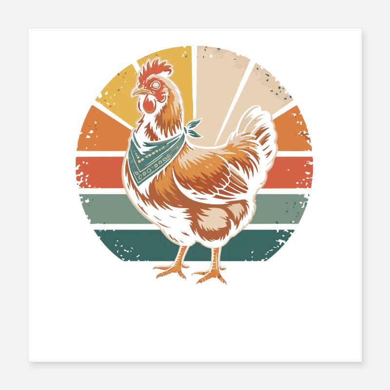 Poulets Poulet Poster 40 x 40 cm
