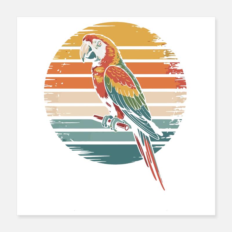 Perroquet Poster 40 x 40 cm