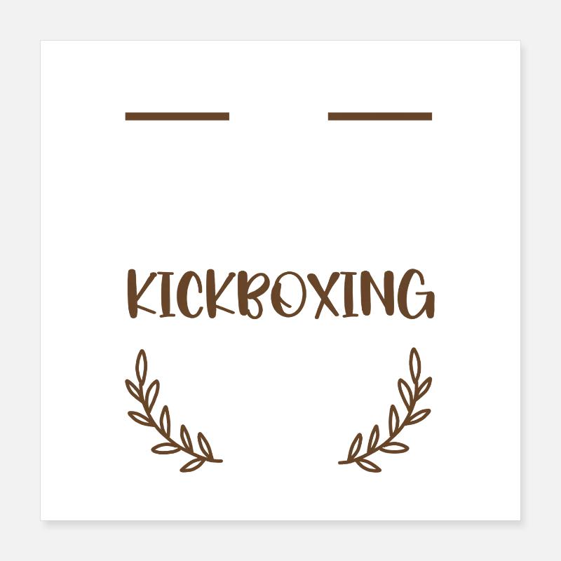 J’adore le kickboxing Poster 40 x 40 cm