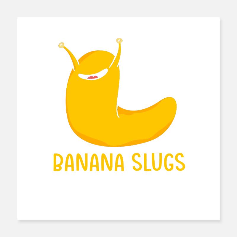 Schnecke Banane Poster 40x40 cm