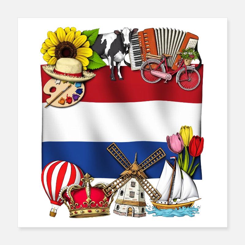 Netherlands Poster 16" x 16" (40x40 cm)
