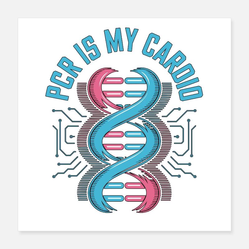 Lab Technician PCR Is My Cardio Laboratory Work Poster 16" x 16" (40x40 cm)
