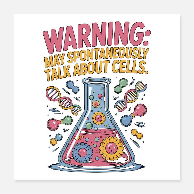 Lab Technician Warning May Medical Laboratory Work Poster 40x40 cm