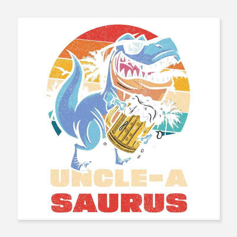 UncleASaurus Bierheld Poster 40x40 cm