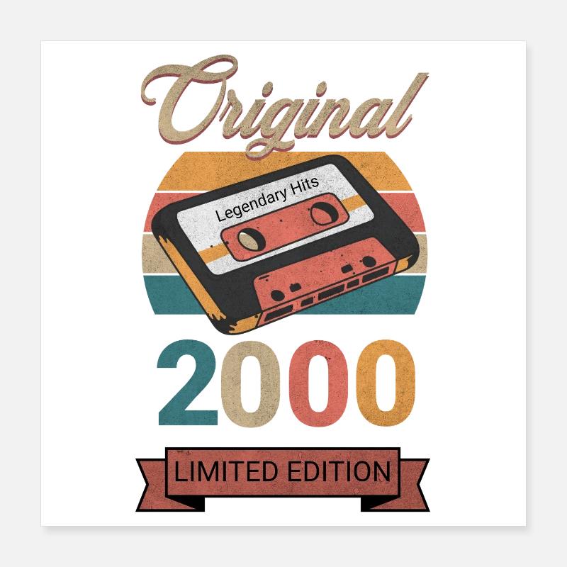 Original 2000 Limited Edition Geburtstag Geschenk Poster 40x40 cm