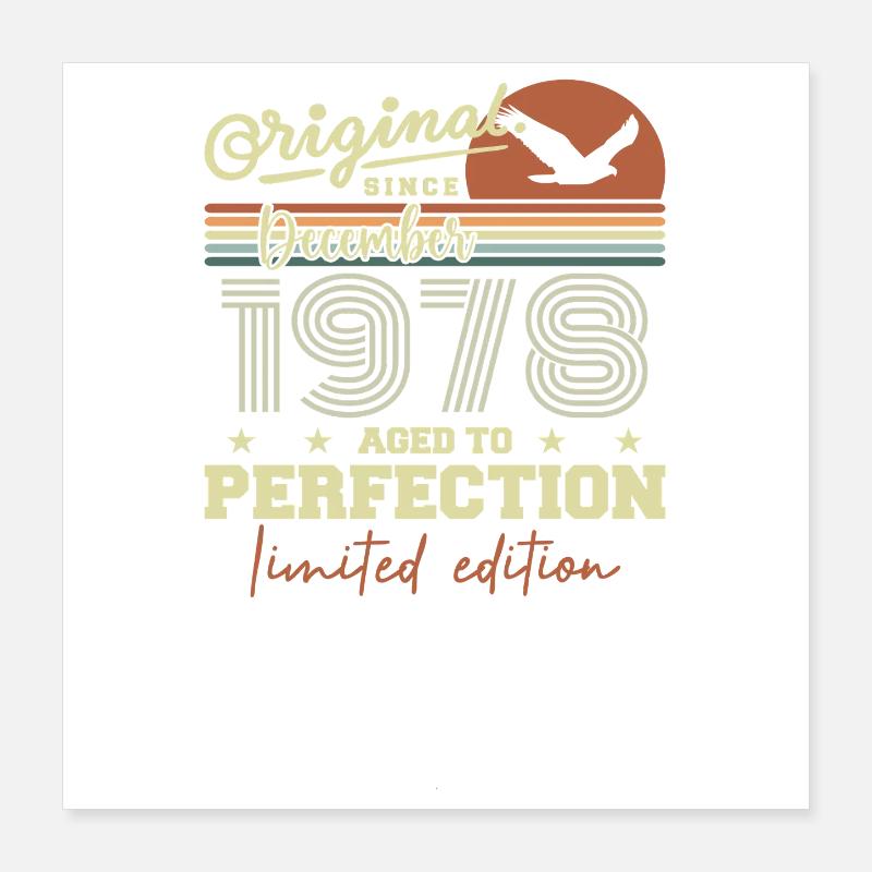 47. Geburtstag | Original Dezember 1978 Poster 40x40 cm