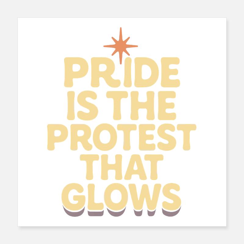 Groovy Pride Retro Gleichheit Queer Geschichte Poster 40x40 cm