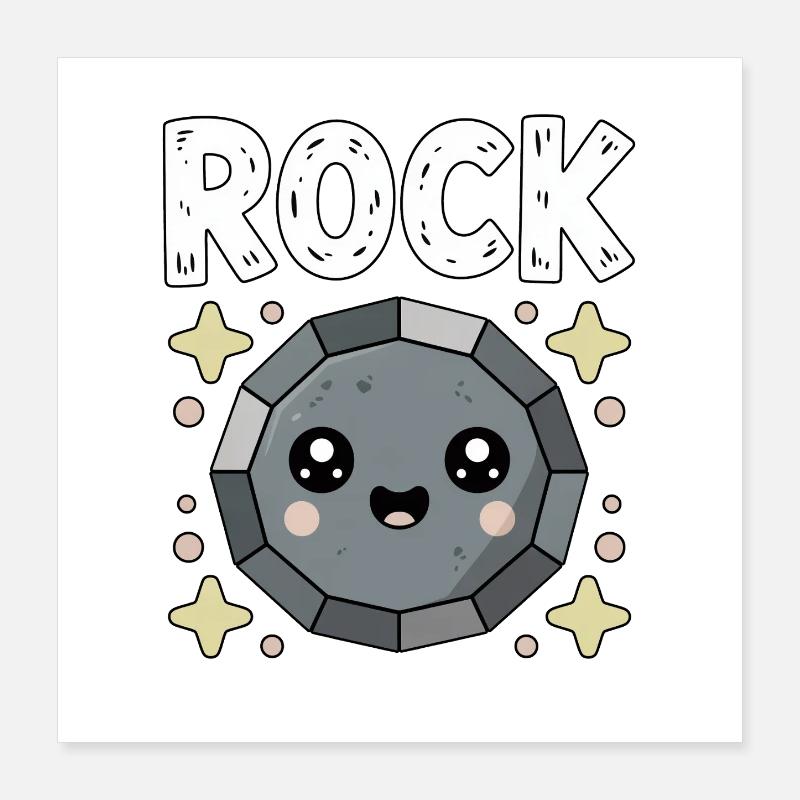Ciseaux Pierre Papier Jupe Kawaii Poster 40 x 40 cm