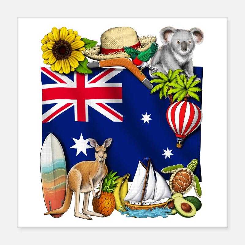 Australien Poster 40x40 cm