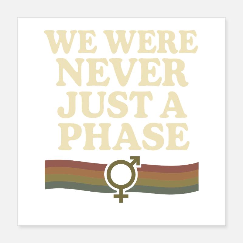 Groovy Pride Retro Égalité Queer Histoire Poster 40 x 40 cm