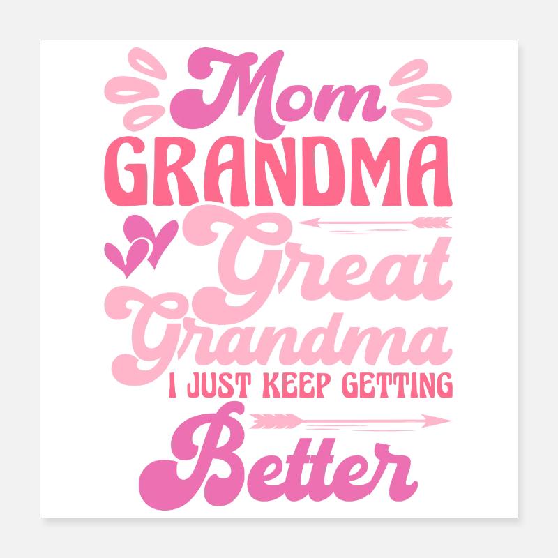 Oma Mama Geschenk Weihnachtsgeschenke Großmutter  Poster 40x40 cm