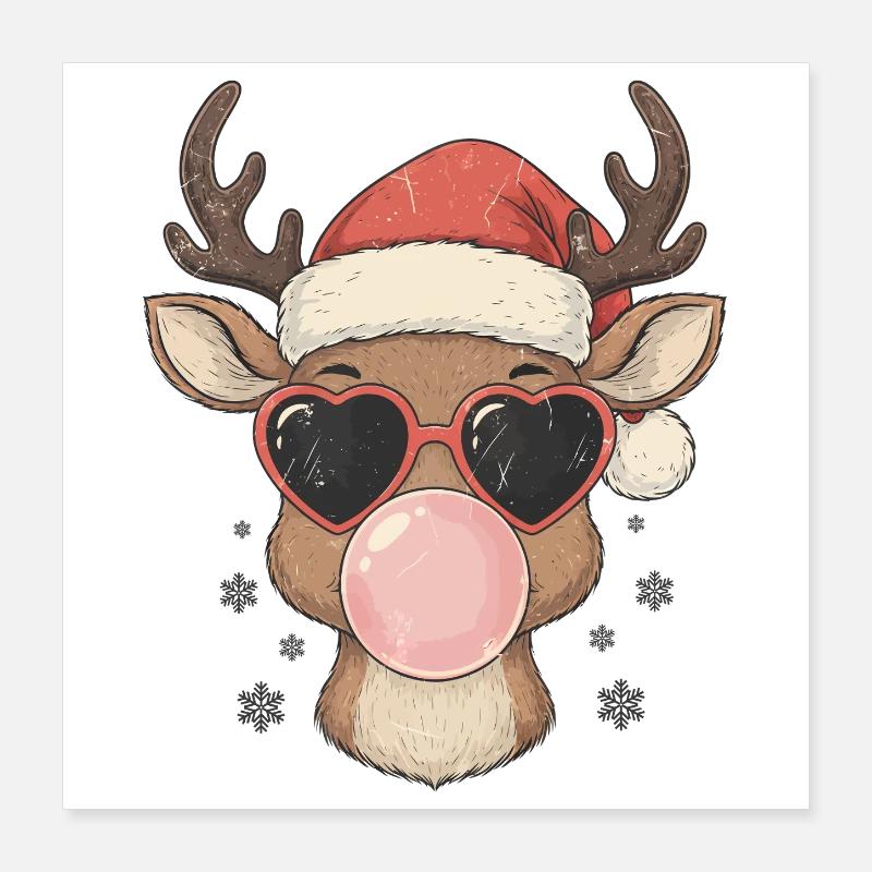 Chewing-gum de renne Poster 40 x 40 cm