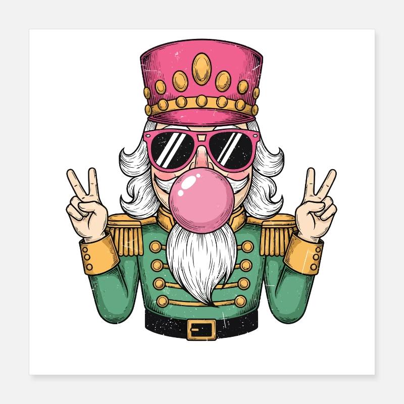 Nussknacker Bubble Gum Poster 40x40 cm