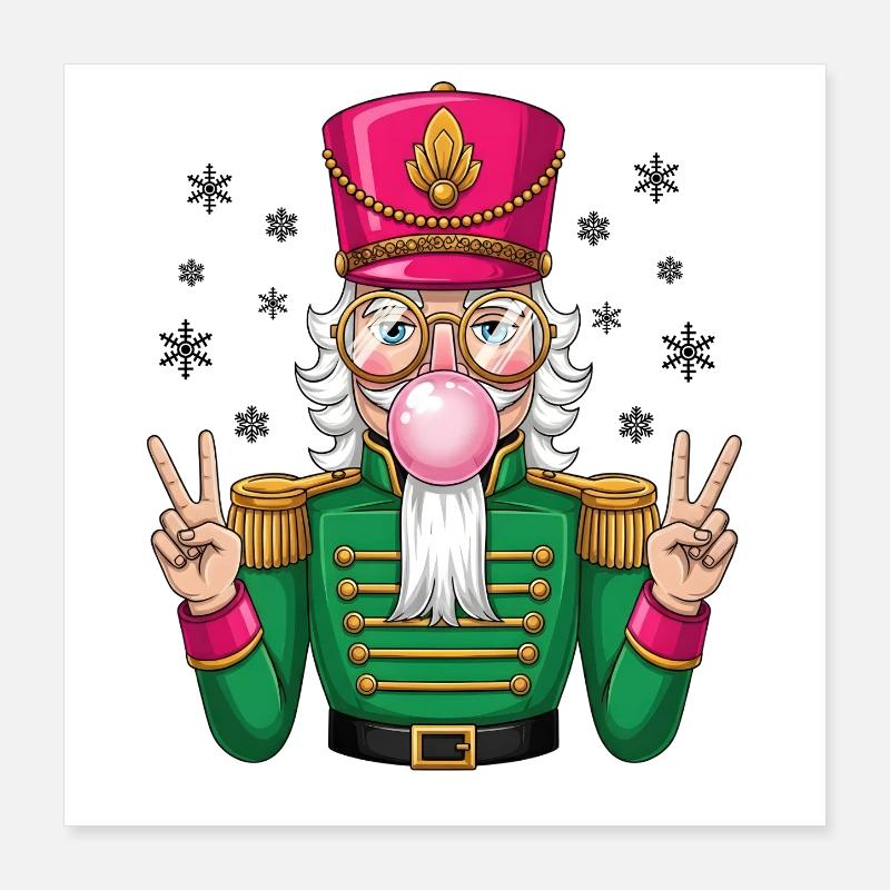 Nussknacker Kaugummi Poster 40x40 cm