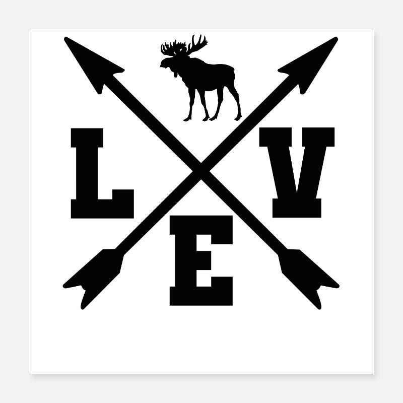 Elk Poster 16" x 16" (40x40 cm)