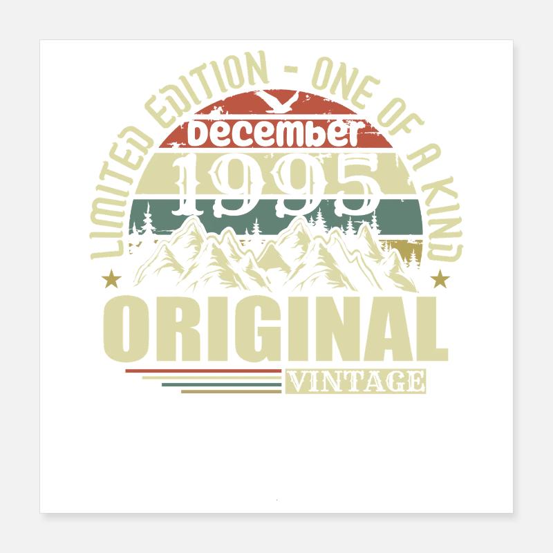 December 1995 December Anniversary December 1995 Poster 16" x 16" (40x40 cm)