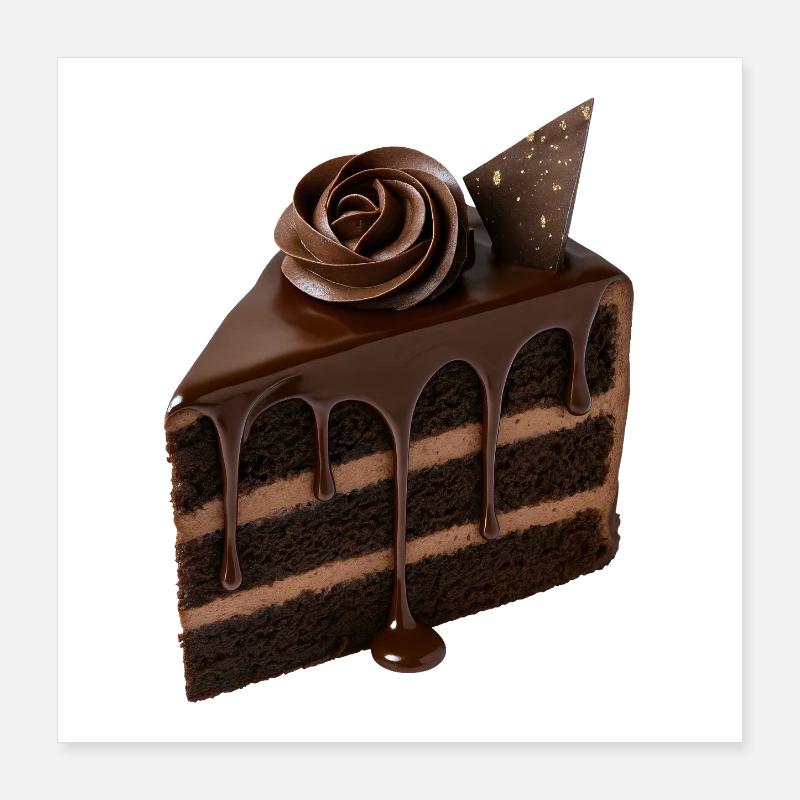 Gâteau au chocolat Poster 40 x 40 cm