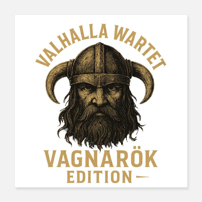 Valhalla attend les Vikings de l’édition Vagnarök Poster 40 x 40 cm