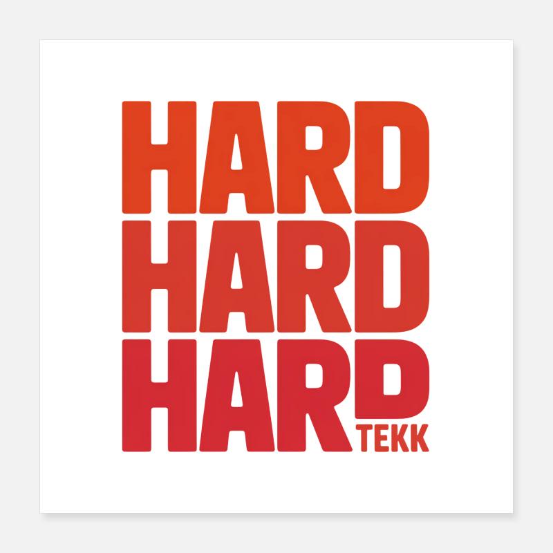 Hardtekk Tekke Allemagne de l’Est Poster 40 x 40 cm