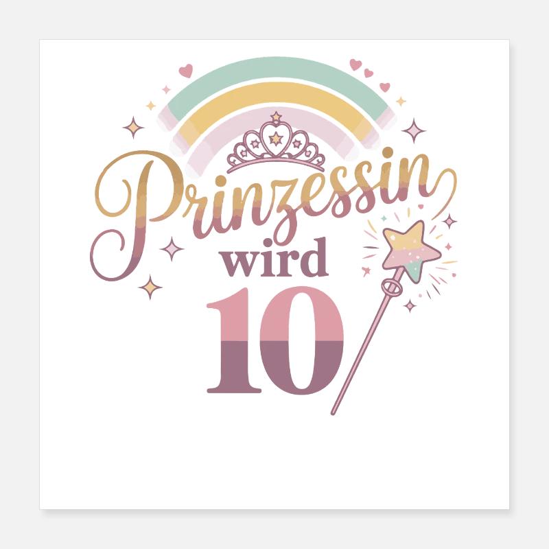 La princesse a 10 ans – Rainbow Magic Poster 40 x 40 cm