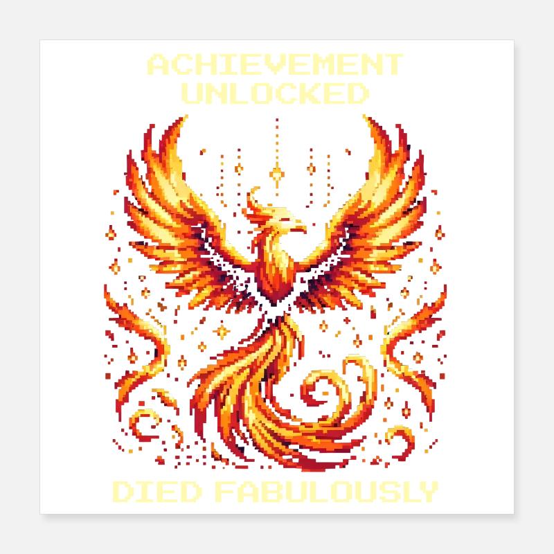 Succès débloqué : Mort fabuleuse | JDR Poster 40 x 40 cm