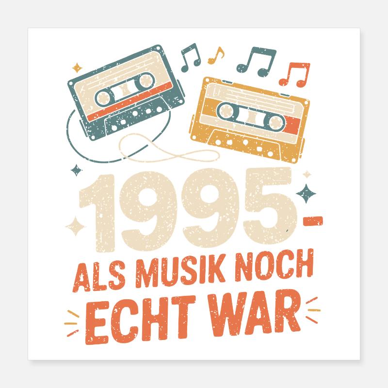 1995 Nostalgie Cassette Poster 40 x 40 cm