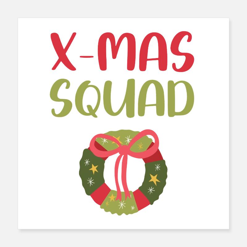 X-Mas Squad - Poster 16" x 16" (40x40 cm) - white