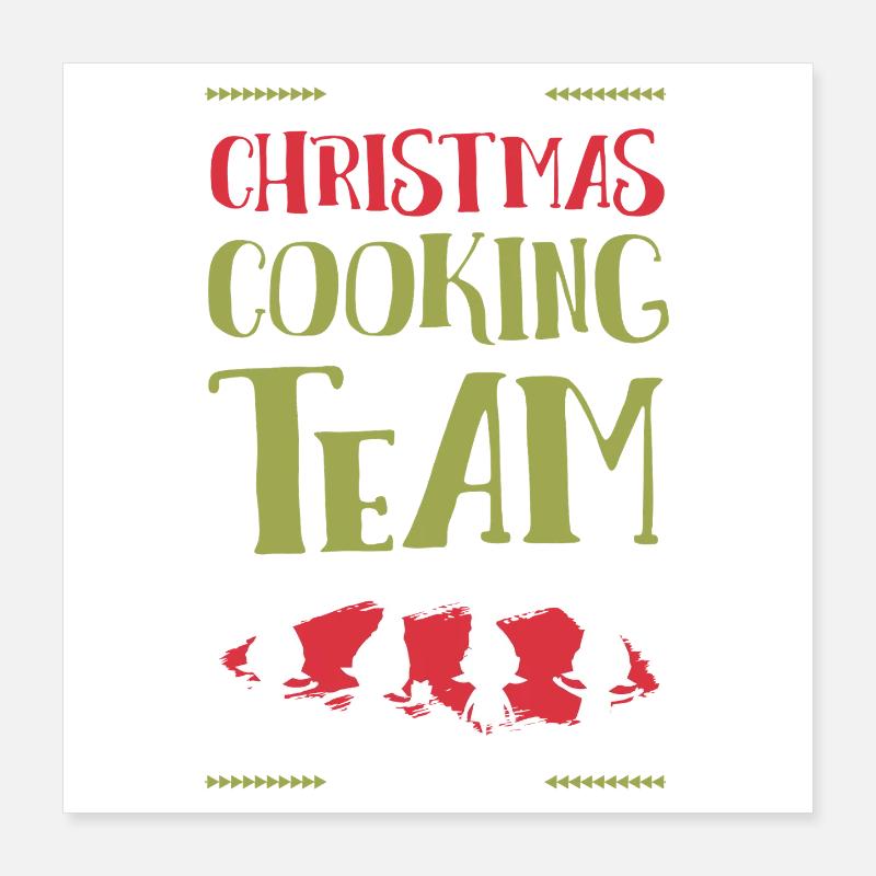 Christmas Cooking Baking Team Poster 16" x 16" (40x40 cm)