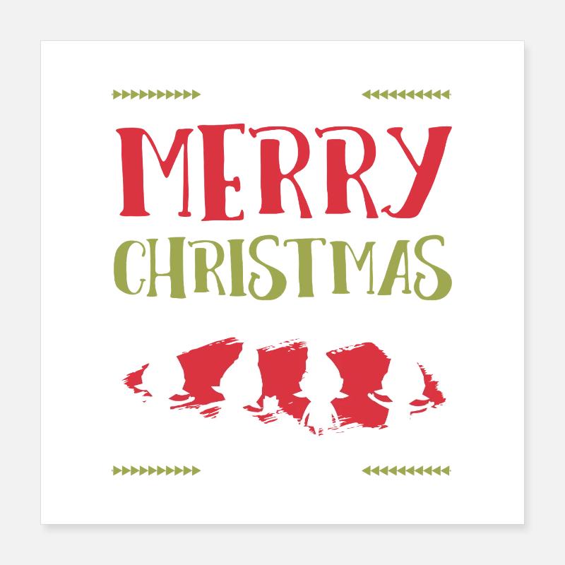 Frohe Weihnachten Poster 40x40 cm