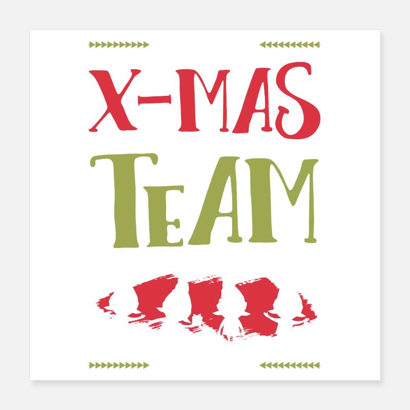 X-Mas Team Poster 40x40 cm