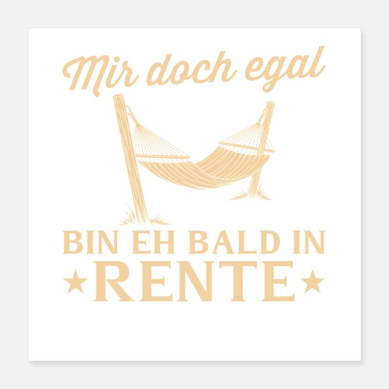 Hamac de retraite - Bientôt à la retraite Poster 40 x 40 cm